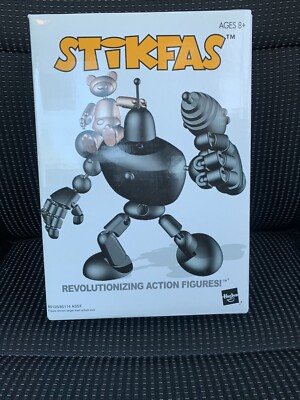 STIKFAS MECHANA SEGMENTED ROBOT  W/TEDDY BEAR ACTION FIGURE KIT 2003 Hasbro NIB