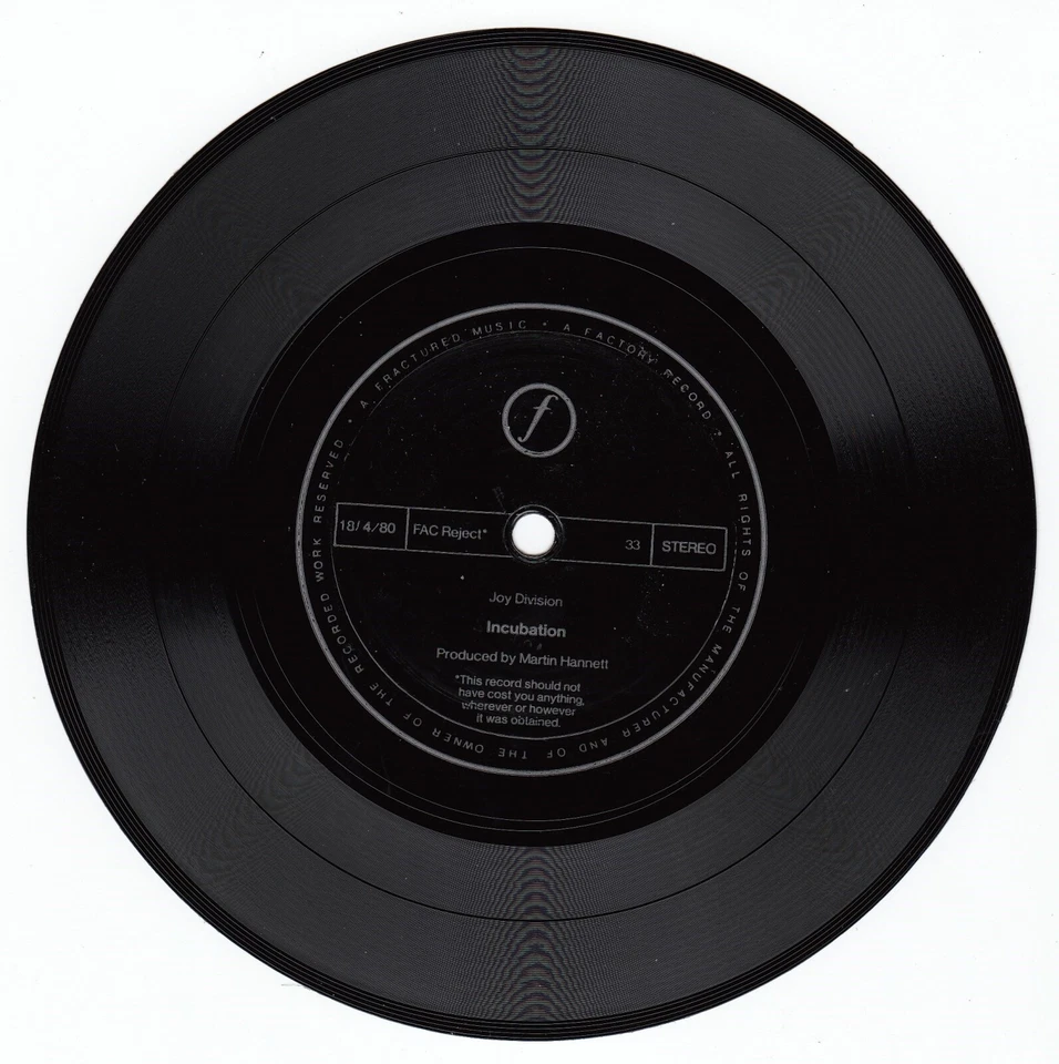 JOY DIVISION Komakino b/w Incubation 7" Factory Flexidisc MINT Original 1980 - Image 2 of 2