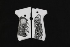 KSD Brand Beretta 92FS, 92A1, 92G, 92D, 96, M9 Compatible White Acrylic Grips