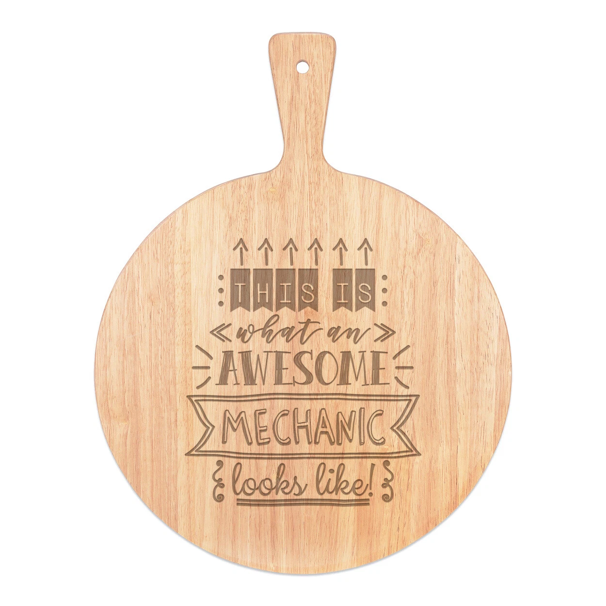 This Is What An Awesome Mechanic Looks Like Pizza Board Paddle Wooden Funny