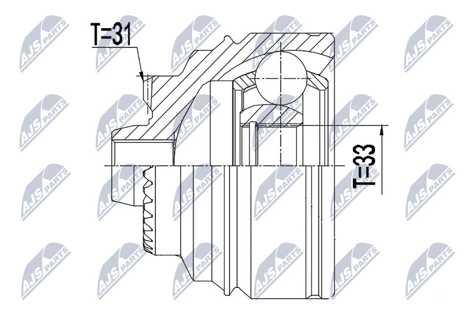NPZ-BM-025 NTY Joint Kit, drive shaft for BMW,MINI