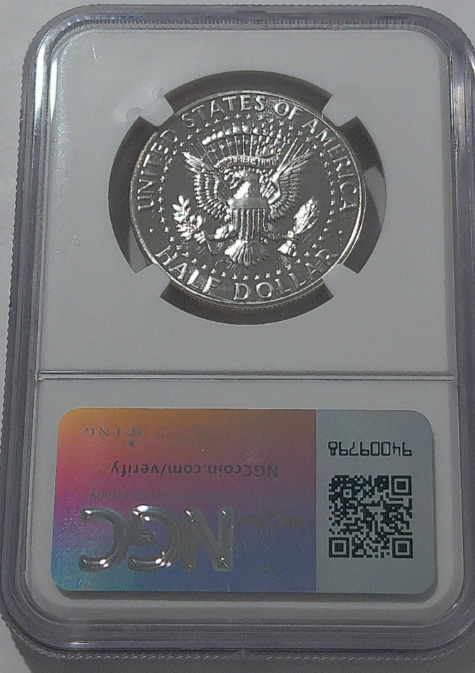 1964 NGC PF67 Proof Silver Kennedy Accent Hair Half JFK Coin 50c Signature Label - Image 2 of 3