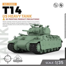 SSMODEL SS35802 1/35 Military Model Kit US T14 Heavy Tank