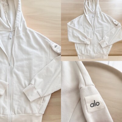 alo ホワイト パーカー Mサイズ Accolade Hoodie - White | ALO
