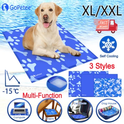 GOPETEE S-XXL Kühlmatte Schimmelbeweis Zuhause Hund Selbstkühlende Kühlkissen Kühldecke