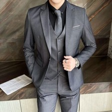 2023 new Men's casual office suit 3-piece and two-piece jacket pants