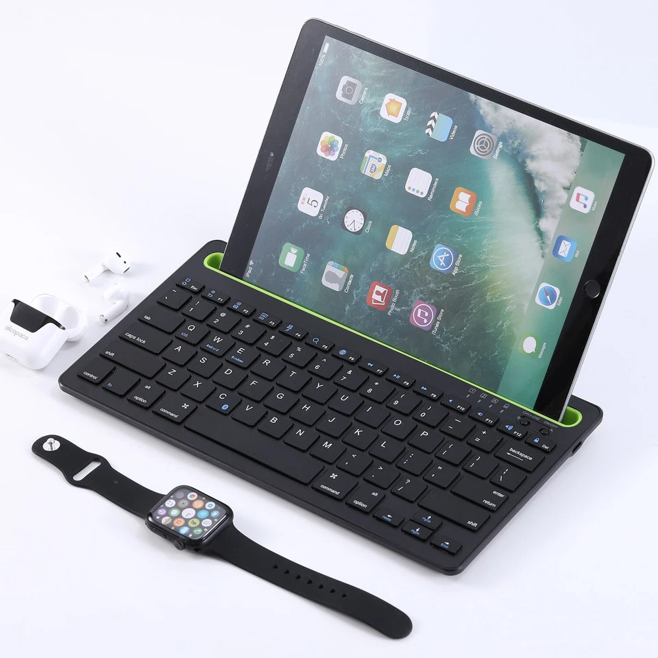 Alcopaca Wireless Bluetooth Keyboard with Stand RK908 Plastic Portable For iPad - Image 4 of 4