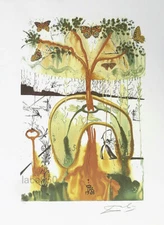 Salvador DALI Mad Tea Party Surrealist P/Signed Litho & COA
