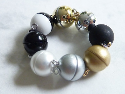 Magnetverschluss Edelstahl Kunststoff Kugel Magnetschließe 8mm/12mm DIY 2867