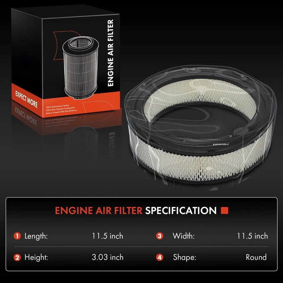 Filtro de aire del motor para Chevrolet Impala GMC B3500 Pontiac Acadian Buick Invicta Foto 2 de 4