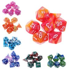 7PCS Multi Side Dice Digital Dice D20-D3 Die for DND MTG RPG Dice Board Game