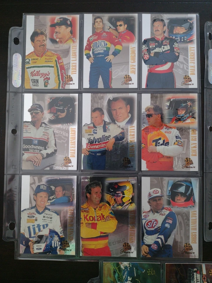 1997 PressPass Premium Mirrors 45 Trading Card Set-NASCAR-Ultra Pro Card Sleeves - Image 2 of 4