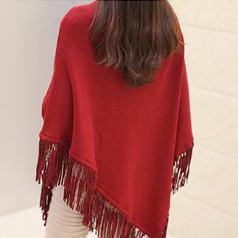 Poncho Cape Femme Tricoté Manches Chauve-souris - Neuf Avec étiquettes, Style Vintage