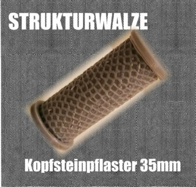 STRUKTURWALZE - Kopfsteinpflaster 35mm  Struktur Roller  Spur N 1:160