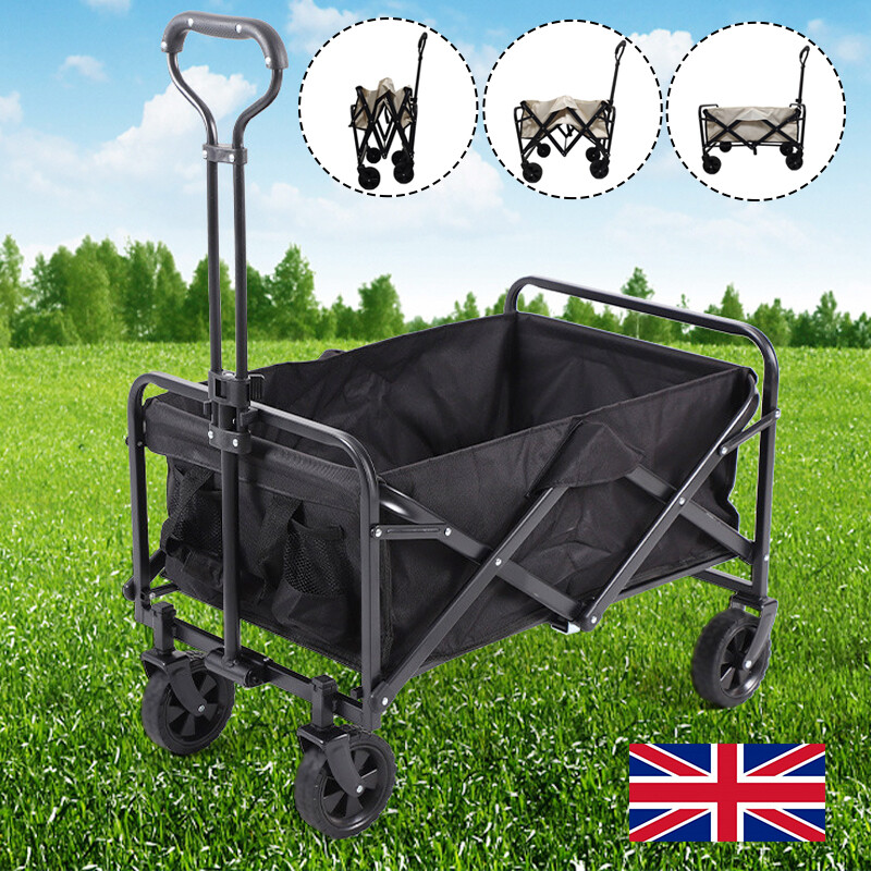 Foldable Collapsible Camping Outdoor Garden Trolley Cart Wagon Truck