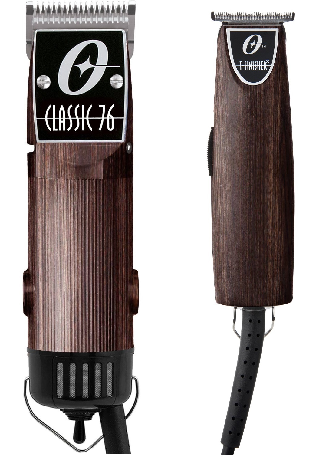 Oster Classic 76 Hair Clipper+T Finisher Combo Woodgrain Professional Wood Color