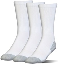 Under Armour 252880 Kids Heatgear Crew 3-Pair Socks SizeMD Socks 8.5-13.5 Youth