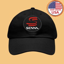 Ayrton Senna Racing Dad Hat with Leather Patch