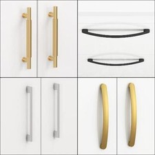 Chrome/Black/Gold Kitchen & Bathroom Cabinet Door & Drawer Wardrobe Handle