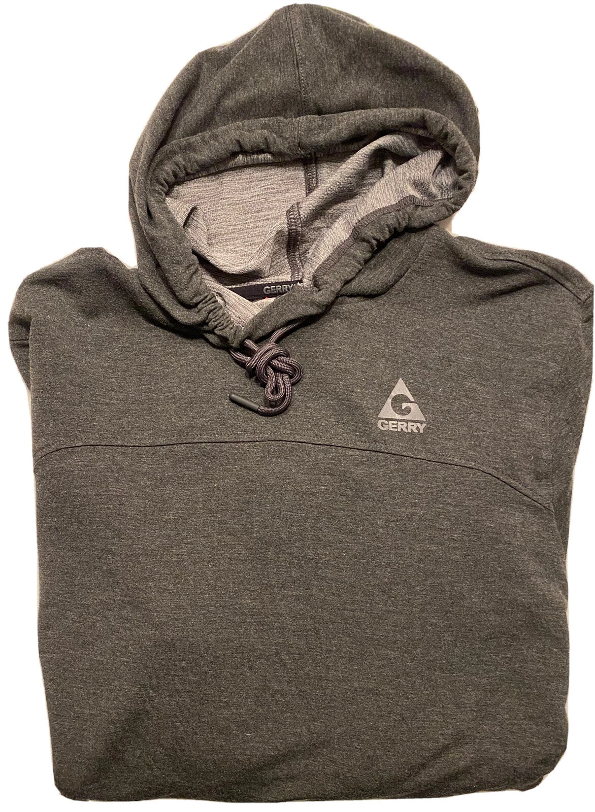 GERRY Mens Performance Hoodie Sz M Lightweight Activewear Shirt Gray Top