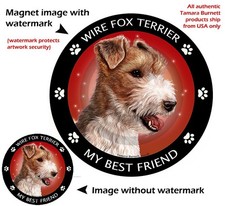 Wire Fox Terrier My Best Friend Dog Car Magnet