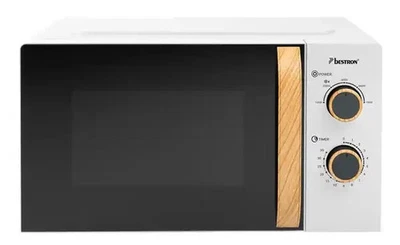 BESTRON Mikrowelle 20L Auftaufunktion Timer 5 Leistungsstufen Microwave 25,5cm Teller