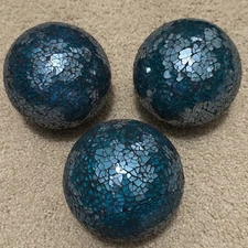 Decorative Balls 4 Inch Mosaic Glass Sphere Centerpiece Balls for Bowls Multicol