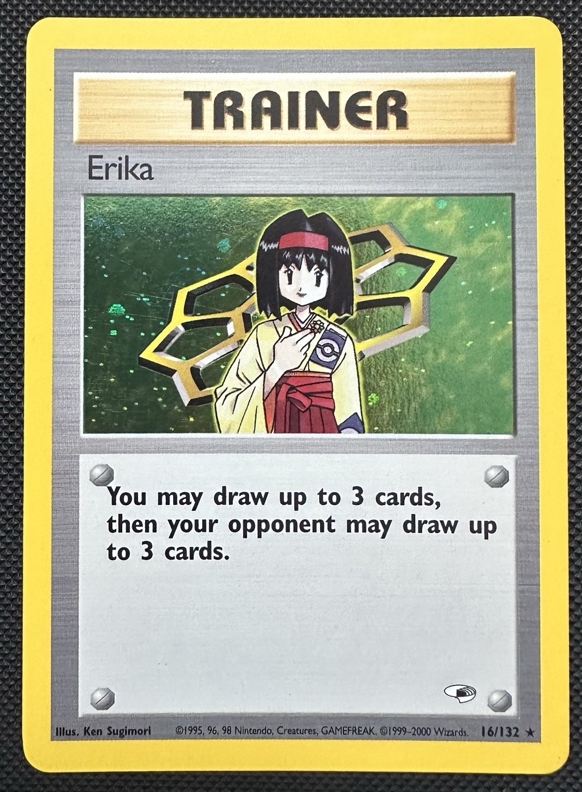 Pokemon Erika 16/132 Holo NM Gym Heroes Trainer Rare Vintage WOTC Card