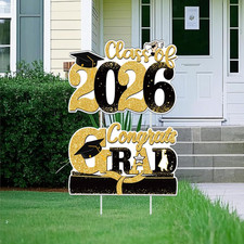 Graduation Decorations 2026, Large Size Graduation Yard Signs Class of 2026, Con