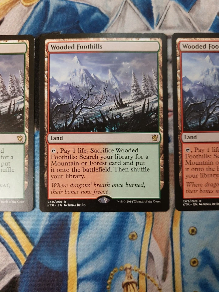 Wooded Foothills MTG Khans of Tarkir Rare Land Slightly to Moderately Played x4 - Image 4 of 4