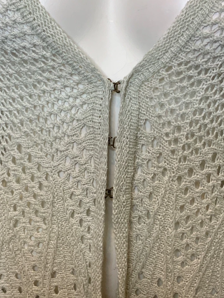 Cárdigan tejido suelto verde claro Anthropologie tejido y anudado talla S, ¡NUEVO CON ETIQUETAS! $98 Foto 4 de 4