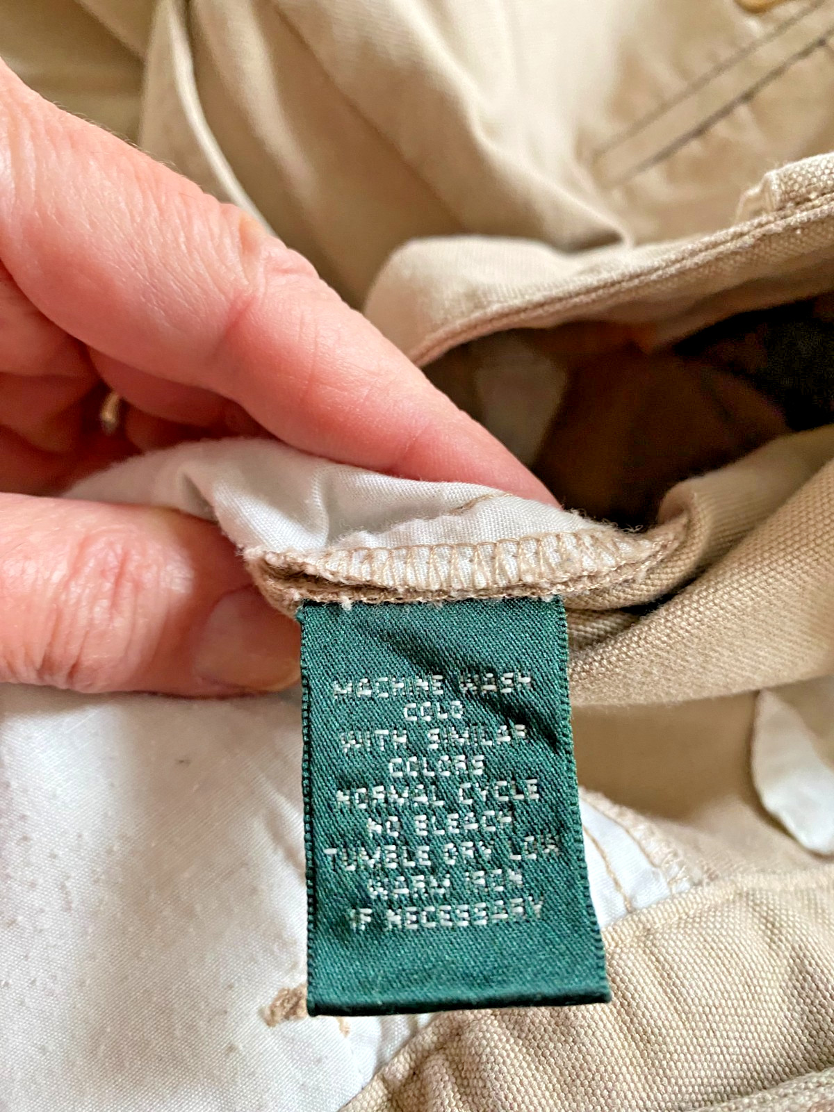 Ralph Lauren Women's size 4 tan khaki/chino pants 100% Cotton straight leg thumbnail 3