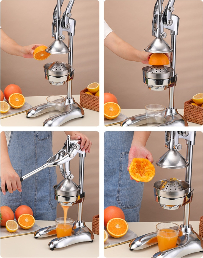 Professional Stainless Steel Manual Juicer - Handcrafted for Fresh, Purer Juice