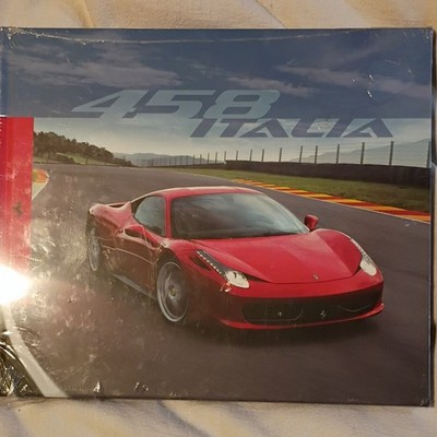 Ferrari 458 Italia Brochure Hardcover Promotional Book Red Black Automobiles