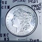 1921 BU GEM MORGAN SILVER DOLLAR UNC MS+++ U.S. MINT RARE COIN 7109