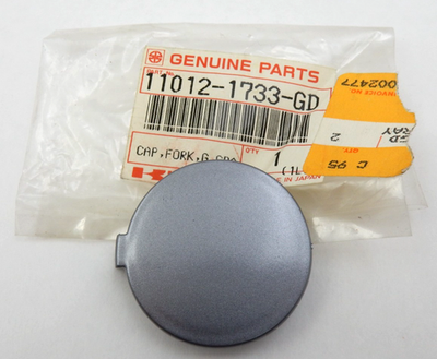 NEW OEM KAWASAKI 11012-1733-GD CAP, FORK, G.GRAY ZX600 NINJA