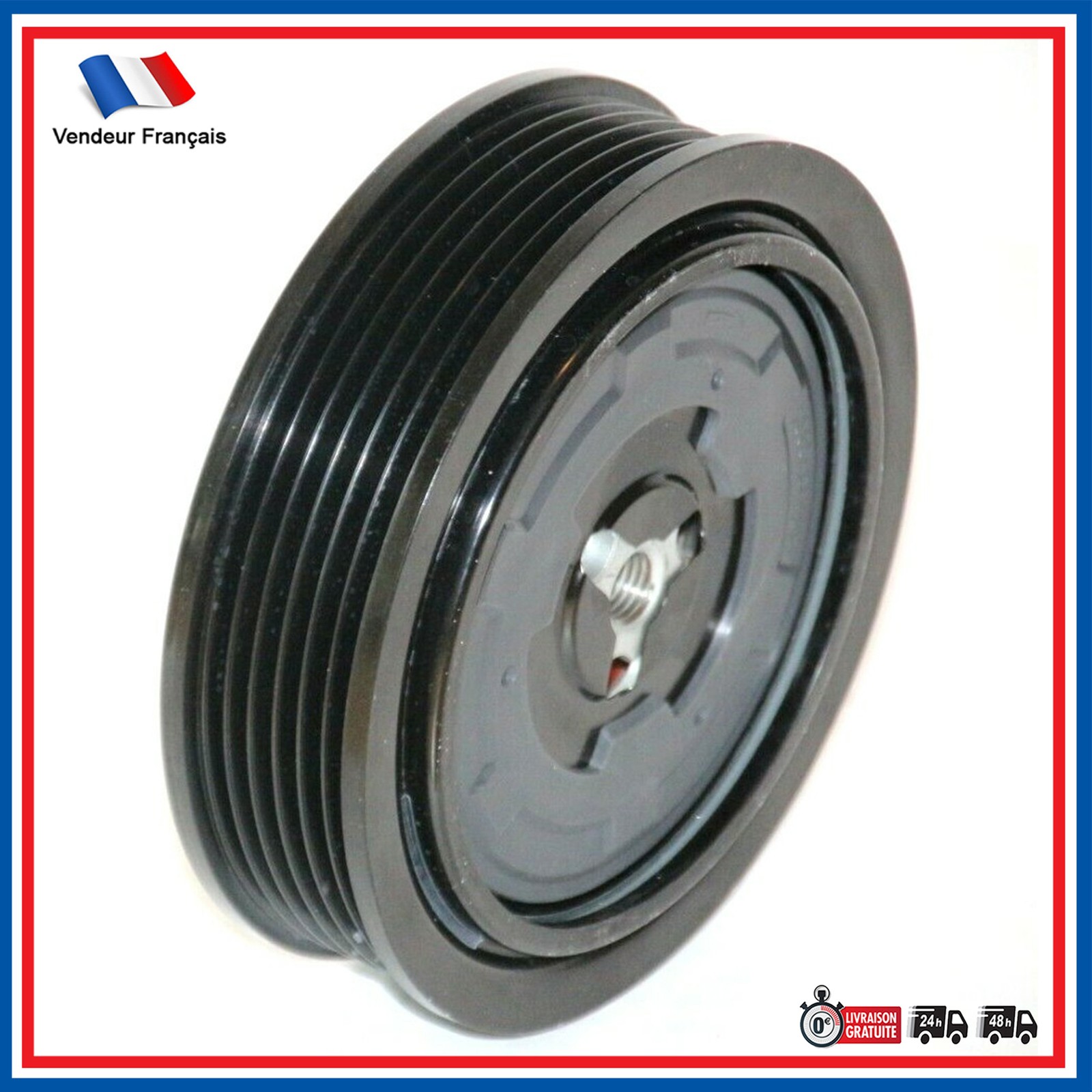Poulie de compresseur de climatisation BMW E87 E90 64526924792 acier