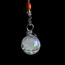 Key Ring Chain Purse Charm handbag Beaded jewelry Handmade Backpack Crystal 0821