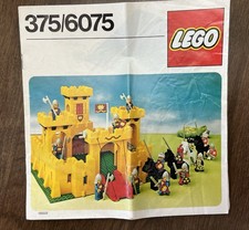 VTG Lego Manual 375 / 6075 Legoland Yellow Castle Knights Instruction