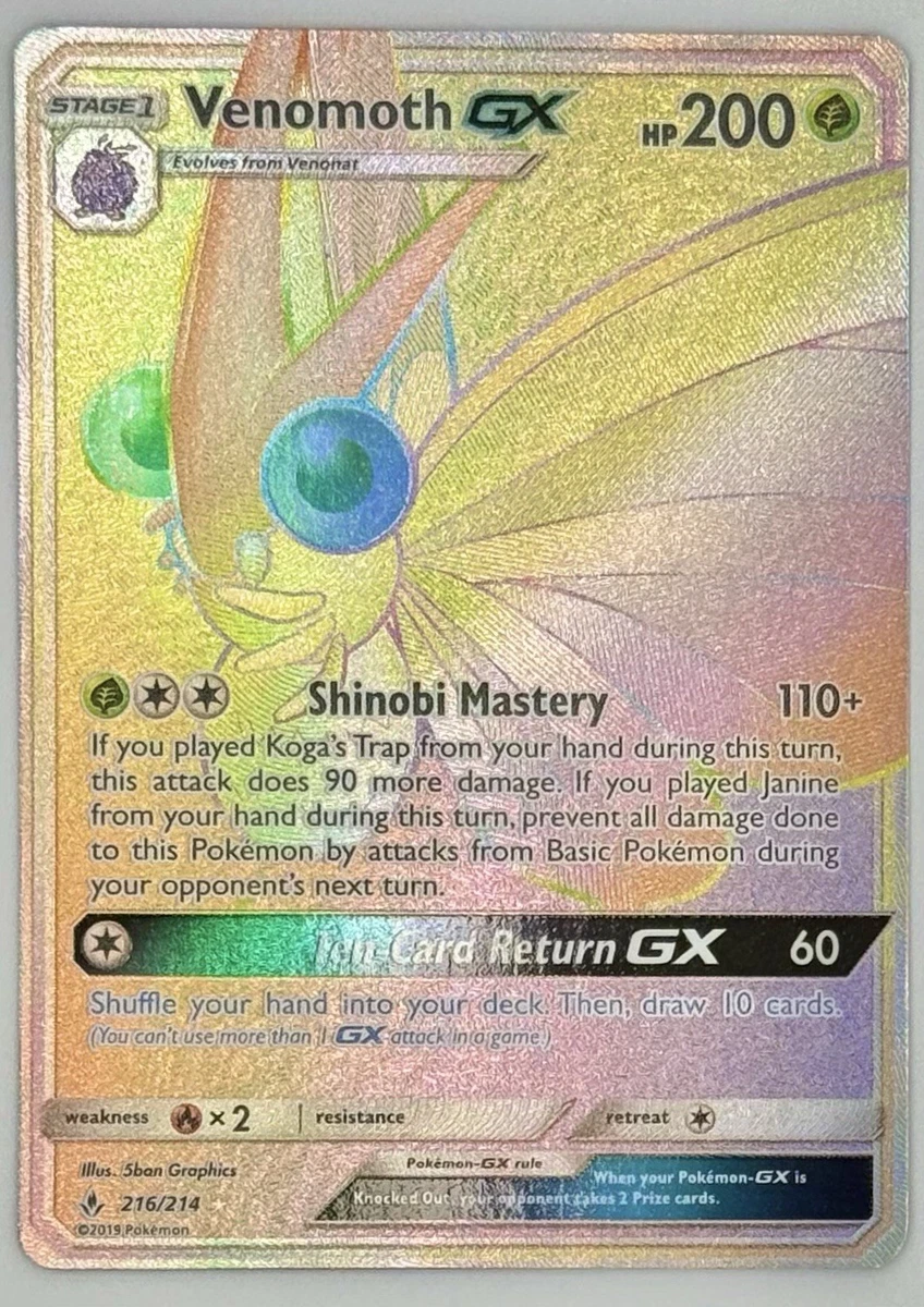 ⭐︎MW⭐︎ Venomoth GX 216/214 Sm-Unbroken Bonds for sale | eBay
