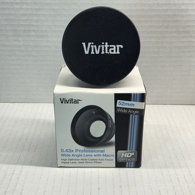 Vivitar 52mm 0.43x Professional Wide Angle Lens w/ Macro HD  Optics   with Box