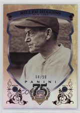 2014 Panini Hall of Fame Blue Shield Red 4/50 Miller Huggins #34 HOF Shield 0l2