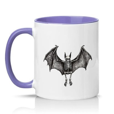 Skelett Fledermaus Unisex 11oz Keramiktasse Gothic Halloween Geschenk für Sie & Ihn