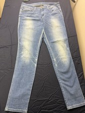 Levi's Skinny Blue Denim Jeans Medium Wash 5-Pocket Zip Button Women's