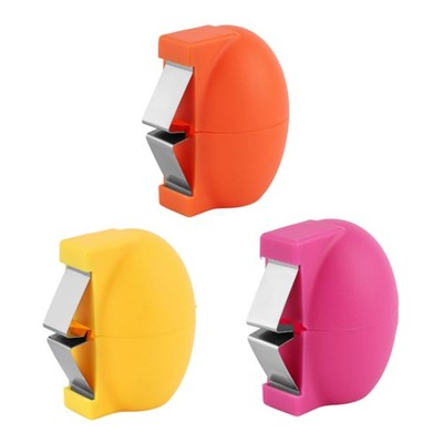 Egg Cracker, 3-Piece Stainless Steel Opener Set for orange, yellow, pink