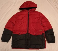 Boys Winter Coat Size 8 Puffer Fleece Hood Lined Red Black iXtreme Jacket Warm