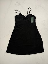 Wild Fable Tie-Front Mini Dress Black Modern Lbd - Womens S
