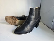 HOBBS DESIGNER UK 5 EU 38 WOMENS BLACK REAL LEATHER LOW HEELS ANKLE BOOTS