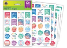 Teacher Created Resources Watercolor Words to Inspire Planner Stickers - 8193