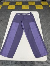 Adidas Originals Women's KSENIASCHNAIDER Patchwork Jeans Pants Purple Sz 30  
